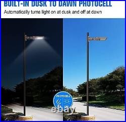 LED Parking Lot Light 150Watt Commercial Shoebox Street Pole Lamp with Photocell