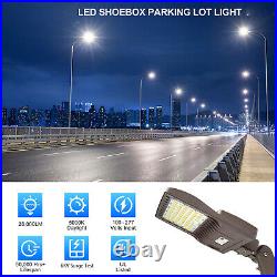 LED Parking Lot Light 200W 28000LM 120Volt Outdoor Driveway Roadway Post Fixture