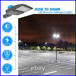 LED Parking Lot Light 200W 28,000LM Shoebox Street Pole Lamp Commercial Outdoor