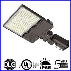 LED Parking Lot Light 200W with Photocell -30000lm Commercial Shoebox Pole Light