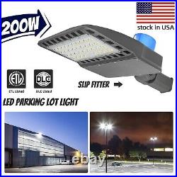 LED Parking Lot Light 200Watt Commercial Outdoor IP65 Shoebox Street Pole Lamp
