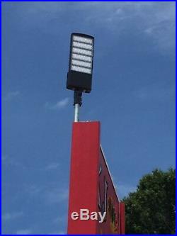 LED Parking Lot Light 300W Slip Fitter Mount Shoebox Pole Street Light 5000K ETL