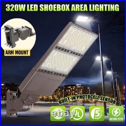 LED Parking Lot Light 320W 44800lm Outdoor Shoebox Light for Yard Street Stadium