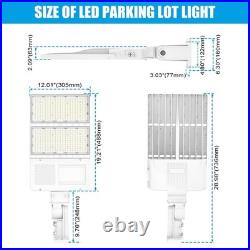 LED Parking Lot Light 320 Watt Dusk to Dawn Shoebox Fixture Commercial Pole Lamp