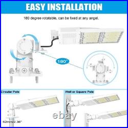 LED Parking Lot Light 320 Watt Dusk to Dawn Shoebox Fixture Commercial Pole Lamp