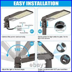 LED Parking Lot Light, 360With290With220W Adjustable CCT 3000K/4000K/5000K, Dimmable