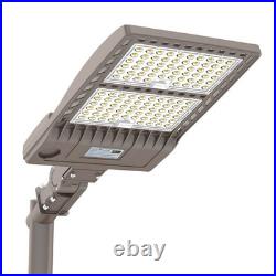 LED Parking Lot Light 480V 320W 48000LM Outdoor Commercial Area Shoebox Lighting