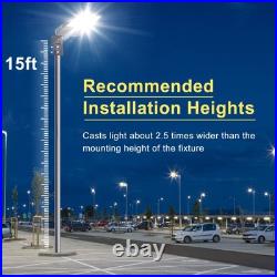 LED Parking Lot Light Adjustable Slip Fitter 150W Shoebox Street Pole Area Light