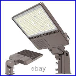 LED Parking Lot Light Adjustable Slip Fitter 150W Shoebox Street Pole Area Light