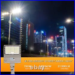 LED Parking Lot Light Dusk-to-Dawn Commercial Shoebox Pole Light 5000K 21,000LM