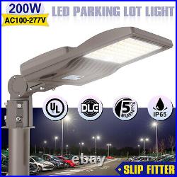 LED Parking Lot Lights 200W Driveway Backyard Sport Court Light With Slip Fitter