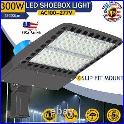 LED Parking Lot Lights 300W LED Shoebox Pole street Light Fixture With Photocell