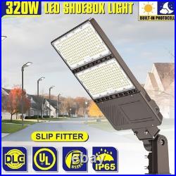 LED Parking Lot Lights 300W, UL Listed 48000LM Shoebox Pole Light With Photocell