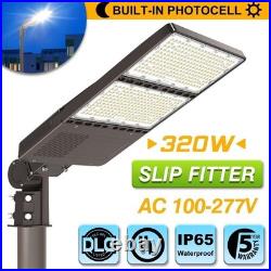 LED Parking Lot Lights 300W, UL Listed 48000LM Shoebox Pole Light With Photocell