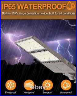 LED Parking Lot Lights 300W, UL Listed 48000LM Shoebox Pole Light With Photocell