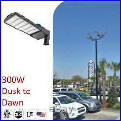 LED Parking Lot Shoebox Light 150 300W Dusk to Dawn Photocell Pole Fixture Area