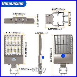 KUKUPPO 320W LED Shoebox Light – Outdoor Parking Lot Street Pole Light – Slip Fit – 5 Year Warranty