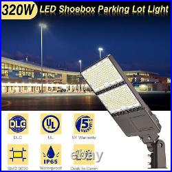 LED Parking Lot Shoebox Pole Light 320W Commercial Outdoor Area Lights Photocell