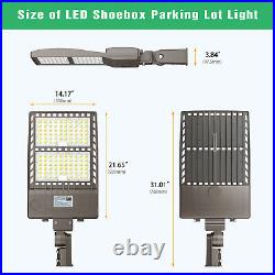 LED Parking Lot Shoebox Pole Light 320W Commercial Street Area Security Light UL