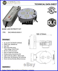 LED Retrofit Kit Light 65 Watt AC100-277V 5000 Kelvin Outdoor Pole