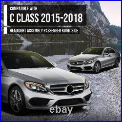 LED Right Headlight Assembly Fit Benz C-Class C300 W205 2015-2018