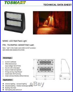 LED Rotating Up and Down Head Wall Pack Light 120 Watt Entrance, Building, Hotel