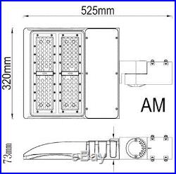 LED ShoeBox 150W Light Parking Lot Fixture Philips replaces 400W-750W MH/HPS