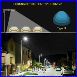 LED Shoebox Fixtures Post Light Outdoor Parking Lot Road Street Area Lights 200W