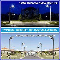 LED Shoebox Light 150W IP65 Waterproof Outdoor Street Parking Lot Tennis Court