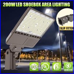 LED Shoebox Lights Slip Fitter Mount 200W Commercial Outdoor Parking Lot Lights