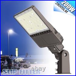 LED Shoebox Lights Slip Fitter Mount 200W Commercial Outdoor Parking Lot Lights