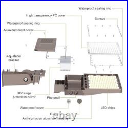LED Shoebox Lights Slip Fitter Mount 200W Commercial Outdoor Parking Lot Lights