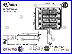 LED Shoebox Parking Lot Pole Light Black 300W AC100-277V 5000K