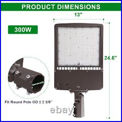 LED Shoebox Parking Lot light Fixture 300W5700K Replace 800W MH Area Road light