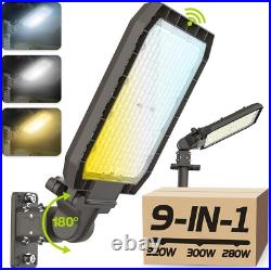 LED Shoebox Pole Light Dusk To Dawn Outdoor Street Parking Lot 320W 300W 280W