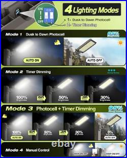 LED Shoebox Pole Light Dusk To Dawn Outdoor Street Parking Lot 320W 300W 280W