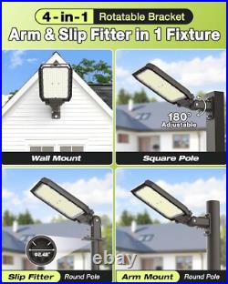 LED Shoebox Pole Light Dusk To Dawn Outdoor Street Parking Lot 320W 300W 280W