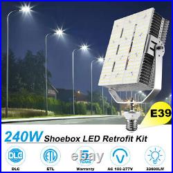 LED Shoebox Retrofit Kits Light 240W Commercial Parking Lot Pole Light Fixtures