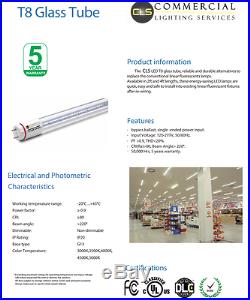 LED Tubes Direct Wire Light 18W AC100-277V 5000K CLEAR (25 Tubes) 4 Foot Tubes