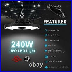 LED UFO High Bay Light 0-10V Dimmable Garage Factory Lowbay Area Lightings IP65