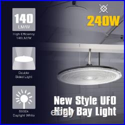 LED UFO High Bay Light 240W Warehouse Factory Shop Lighting Fixture 33,800LM DLC