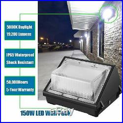 LED Wall Pack 100W 150W Outdoor Commercial Wall Light Fixture 5000K Dusk To Dawn