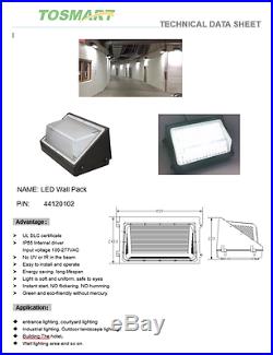 LED Wall Pack Light 120 Watt AC100-277V 5000K High Security Exterior Outdoor