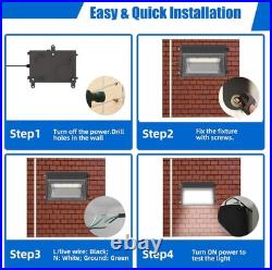 LED Wall Pack Light Dusk-to-Dawn Security Light for Garage Backyard Barn-4 Pack