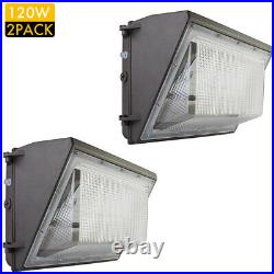 LED Wall Pack Light Outdoor 120W 5000K With Photocell Dusk to Dawn IP65 2Pack