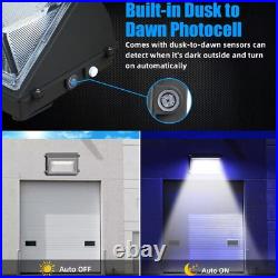 LED Wall Pack Lighting, 6 Pack 150 Watt 18000 Lumens with Dusk to Dawn Photocell