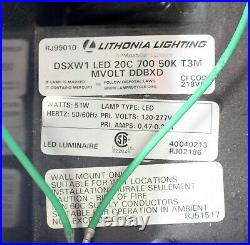 LITHONIA LIGHTING LED Area Light, 51W, 120-277V, DSXW1 LED 20C 700 50K T3M
