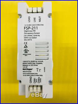 (LOT of 10) Wattstopper FSP-211 Programmable PIR Occupancy Sensor