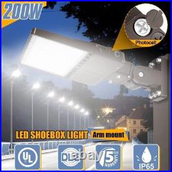Led Parking Lot Light 200W Dusk To Dawn Commercial Street Area Security Lighting