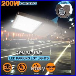 Led Parking Lot Light 200W Dusk To Dawn Commercial Street Area Security Lighting